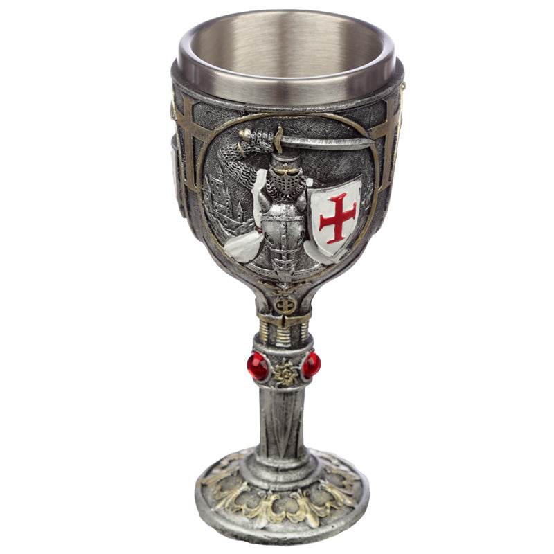 Decorative Crusader Knight on Horse Back Goblet - Gift Arch
