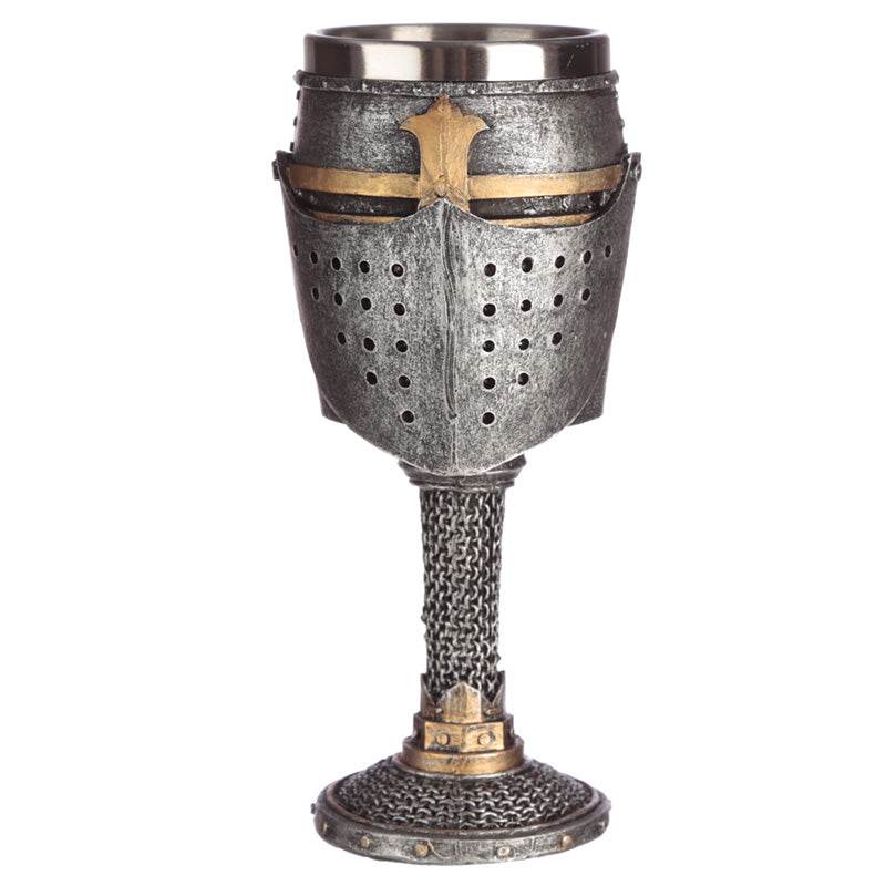 Decorative Medieval Helmet & Chain Mail Goblet - Gift Arch