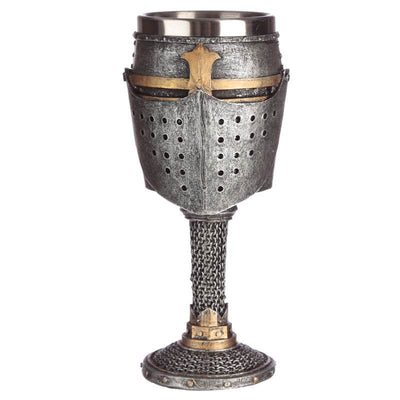 Decorative Medieval Helmet & Chain Mail Goblet - Gift Arch