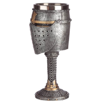 Decorative Medieval Helmet & Chain Mail Goblet - Gift Arch