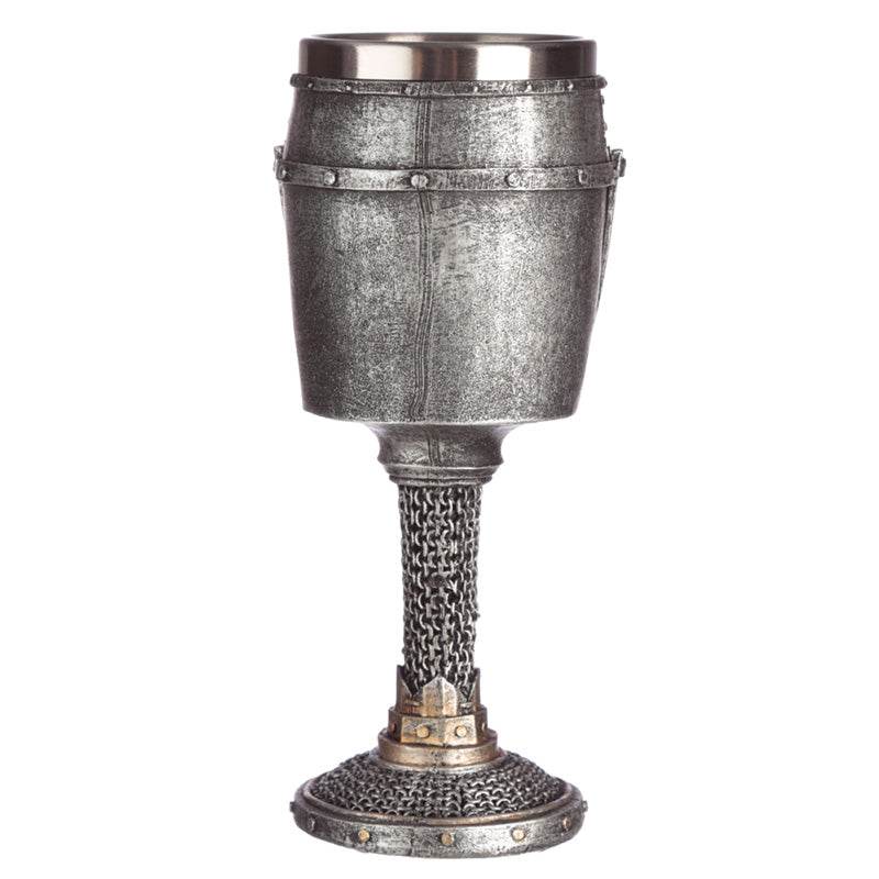 Decorative Medieval Helmet & Chain Mail Goblet - Gift Arch
