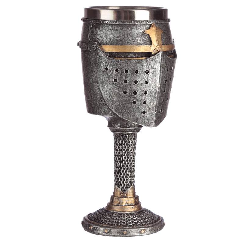 Decorative Medieval Helmet & Chain Mail Goblet - Gift Arch