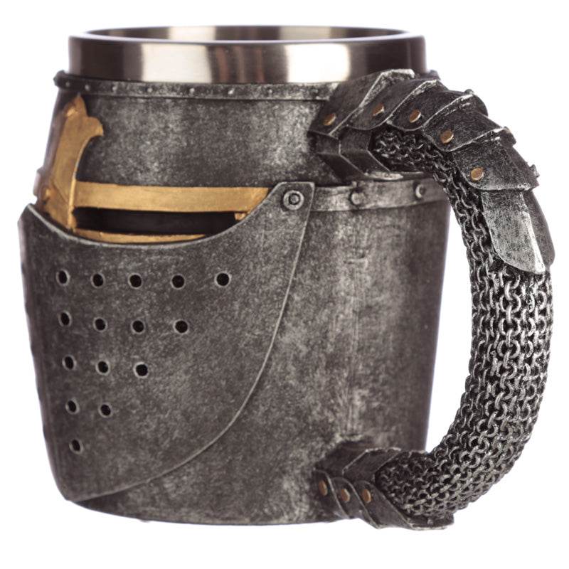 Decorative Medieval Helmet & Chain Mail Tankard - Gift Arch