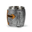 Decorative Medieval Knight Silver & Gold Helmet Tankard - Gift Arch