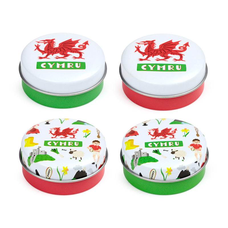 Welsh Dragon Wales (Cymru) Souvenir Lip Balm in a Tin - Gift Arch