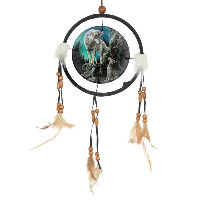 Lisa Parker Guidance Wolf Design Dreamcatcher 16cm - Gift Arch