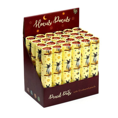 Lisa Parker Hocus Pocus Cat Large Pencil Pot with 12 Colouring Pencils - Gift Arch
