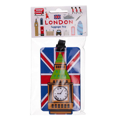 London Souvenir Union Jack Big Ben PVC Luggage Tag - Gift Arch