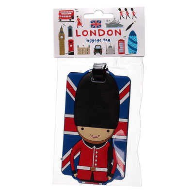 London Souvenir Union Jack Guardsman PVC Luggage Tag - Gift Arch