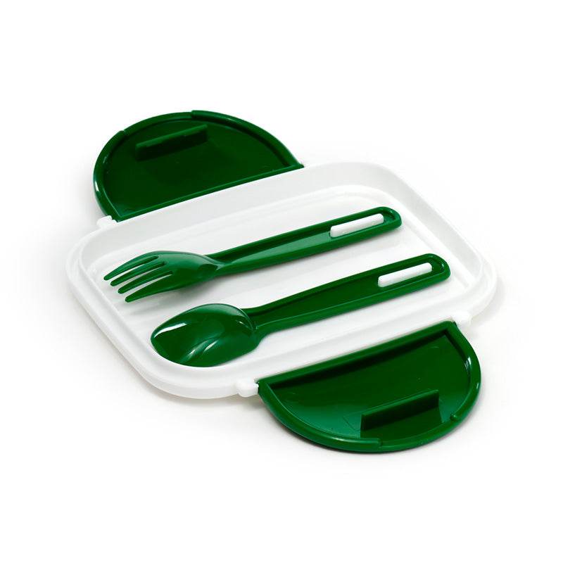 Christmas Baker Street Gingerbread Clip Lock Stacked Bento Lunch Box with Cutlery - Gift Arch