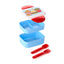 Foodiemals Clip Lock Stacked Bento Lunch Box with Cutlery - Gift Arch