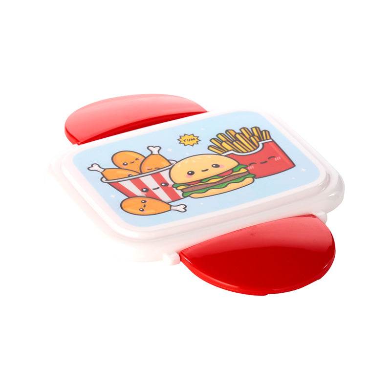 Foodiemals Clip Lock Stacked Bento Lunch Box with Cutlery - Gift Arch