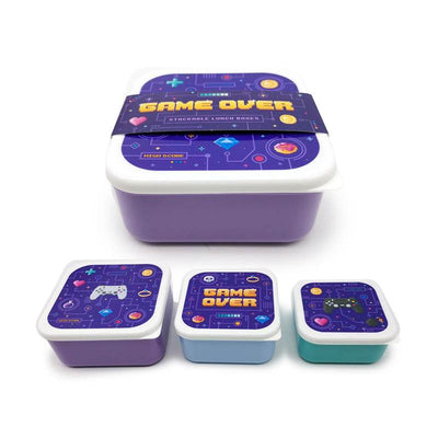 Game Over Set of 3 Lunch Boxes - Gift Arch
