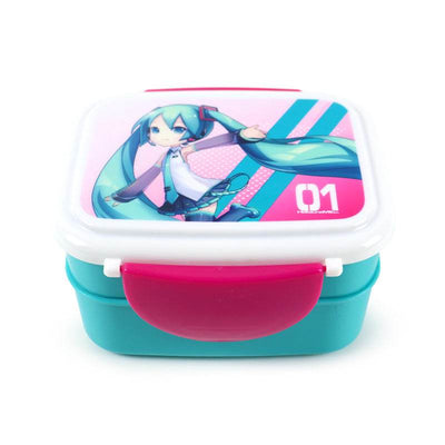 Hatsune Miku Clip Lock Stacked Bento Lunch Box with Cutlery - Gift Arch