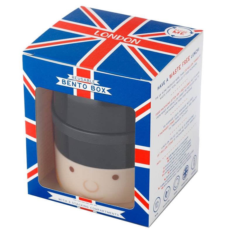 London Guardsman Stacked Round Bento Lunch Box - Gift Arch