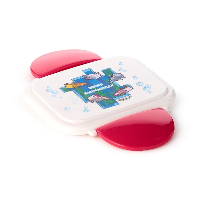 Minecraft Axolotl Clip Lock Stacked Bento Lunch Box with Cutlery - Gift Arch
