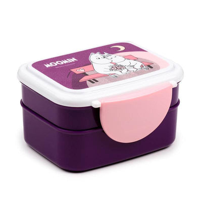 Moomin Clip Lock Stacked Bento Lunch Box with Cutlery - Gift Arch