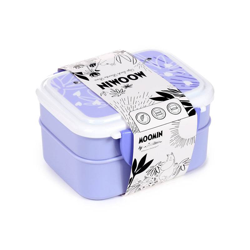 Moomin Clip Lock Stacked Bento Lunch Box with Cutlery - Gift Arch