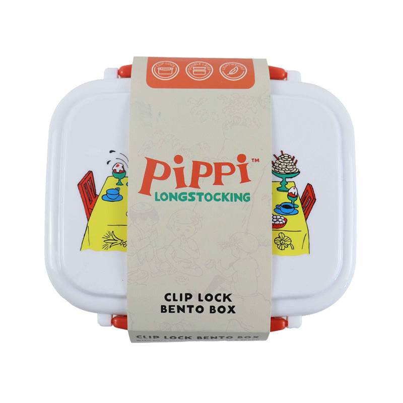 Pippi Longstocking Clip Lock Stacked Bento Lunch Box with Cutlery - Gift Arch