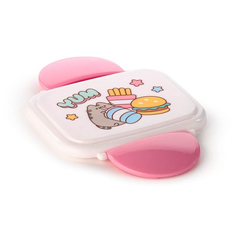 Pusheen the Cat Core Clip Lock Stacked Bento Lunch Box with Cutlery - Gift Arch