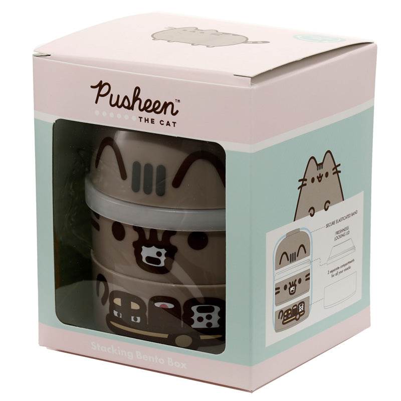 Pusheen the Cat Stacked Round Bento Lunch Box - Gift Arch