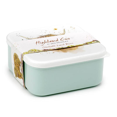 Set of 3 Lunch Box M/L/XL Jan Pashley Highland Coo Cow - Gift Arch