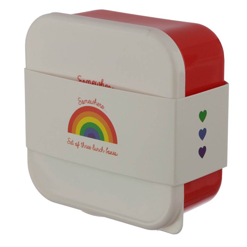 Set of 3 Lunch Box S/M/L Somewhere Rainbow - Gift Arch