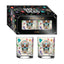 Day of the Dead Set of 2 Glass Tumblers 250ml - Gift Arch