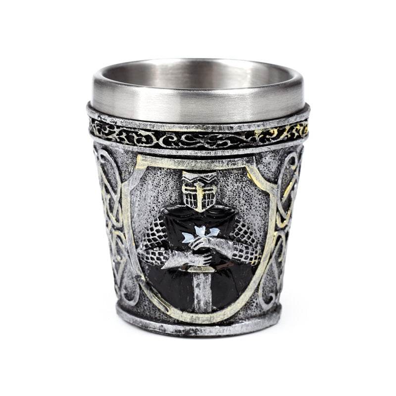 Decorative Medieval Black Knight Shot Glass - Gift Arch