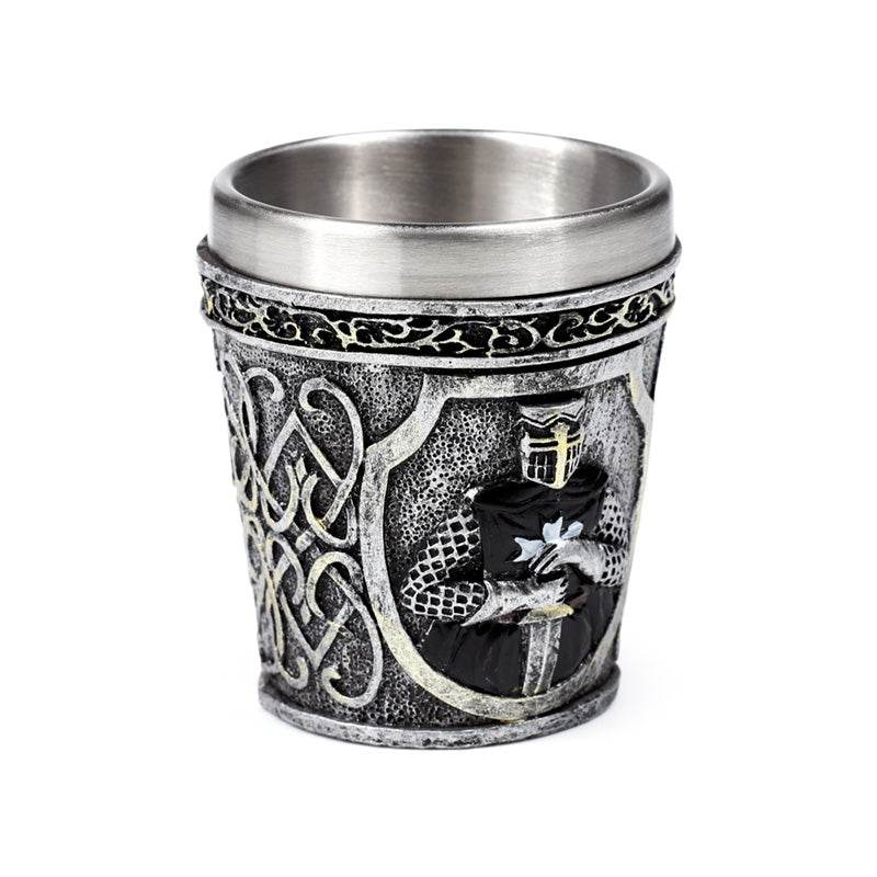 Decorative Medieval Black Knight Shot Glass - Gift Arch