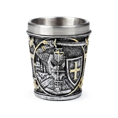 Decorative Medieval Knight with Shield Shot Glass - Gift Arch