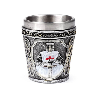 Decorative Medieval White Knight Shot Glass - Gift Arch