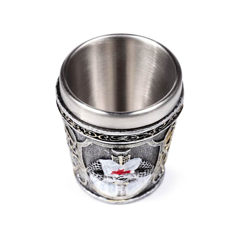 Decorative Medieval White Knight Shot Glass - Gift Arch