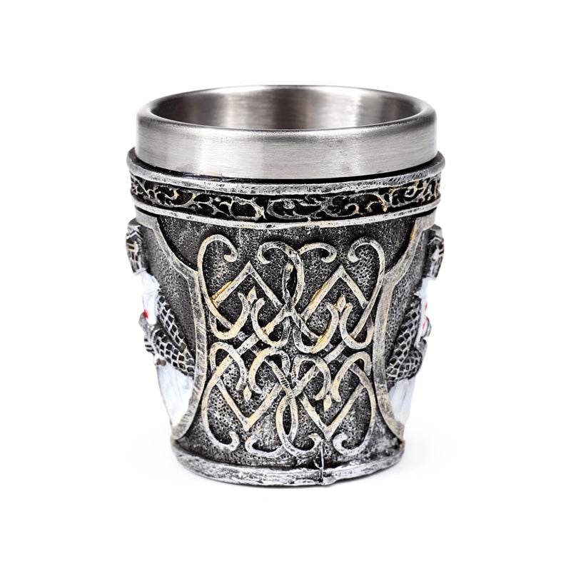 Decorative Medieval White Knight Shot Glass - Gift Arch