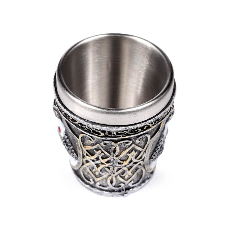 Decorative Medieval White Knight Shot Glass - Gift Arch