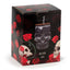 Glass Skull Drinking Jar with Metal Lid & Stripy Straw - Gift Arch