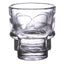 Set of 2 Skulls and Roses Glass Skull Shot Glasses (60ml) - Gift Arch