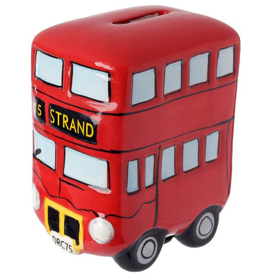 London Icons Red Routemaster Bus Ceramic Money Box - Gift Arch