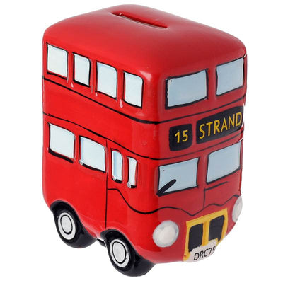 London Icons Red Routemaster Bus Ceramic Money Box - Gift Arch