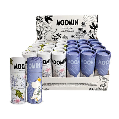 Moomin Pencil Pot with 12 Colouring Pencils - Gift Arch