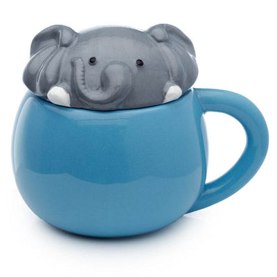 Adoramals Elephant Peeping Lid Ceramic Lidded Animal Mug - Gift Arch
