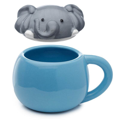 Adoramals Elephant Peeping Lid Ceramic Lidded Animal Mug - Gift Arch