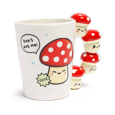Cute Mushroom/Toadstool Shaped Handle Mug - Gift Arch