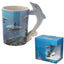 Dolphin Underwater Decal Ceramic Shaped Handle Mug - Gift Arch