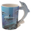 Dolphin Underwater Decal Ceramic Shaped Handle Mug - Gift Arch