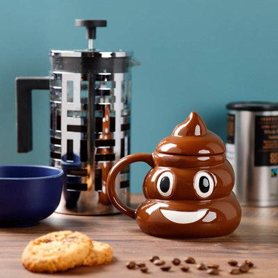 Emotive Poop Ceramic Shaped Mug with Lid - Gift Arch
