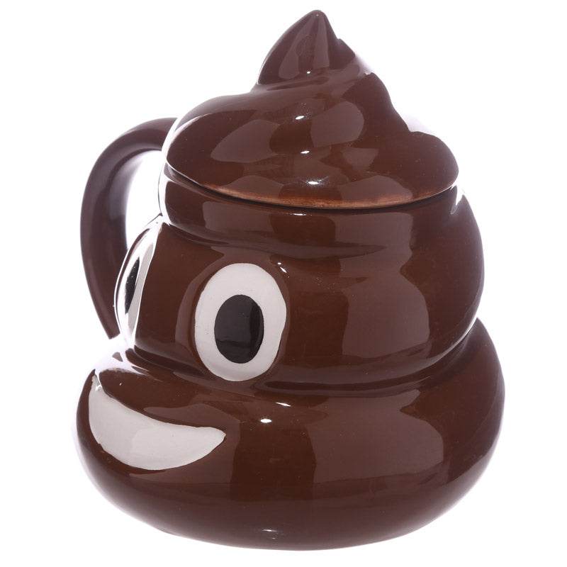 Emotive Poop Ceramic Shaped Mug with Lid - Gift Arch