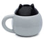 Feline Fine Black Cat Peeping Lid Ceramic Lidded Animal Mug - Gift Arch