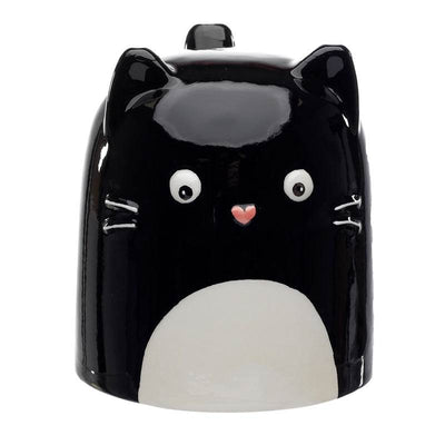 Feline Fine Black Cat Upside Down Ceramic Shaped Mug - Gift Arch