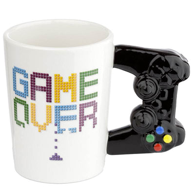 GAME OVER Game Controller Ceramic Shaped Handle Mug - Gift Arch